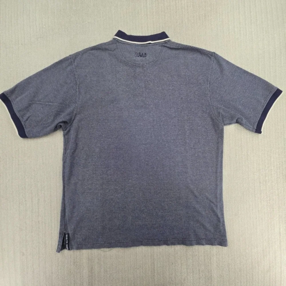 Vintage Auburn Tigers Polo Shirt Mens XL Blue Gear For Sports SEC Football 90s